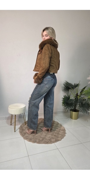 Giubbino in eco camoscio