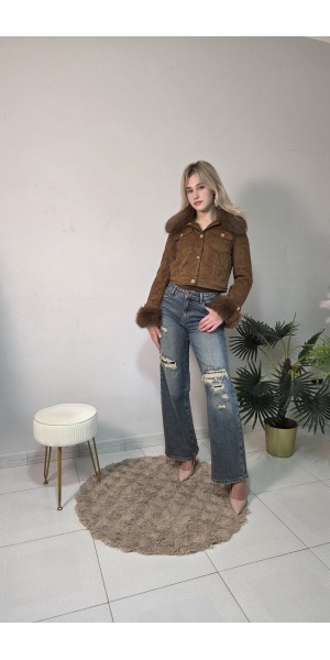Giubbino in eco camoscio